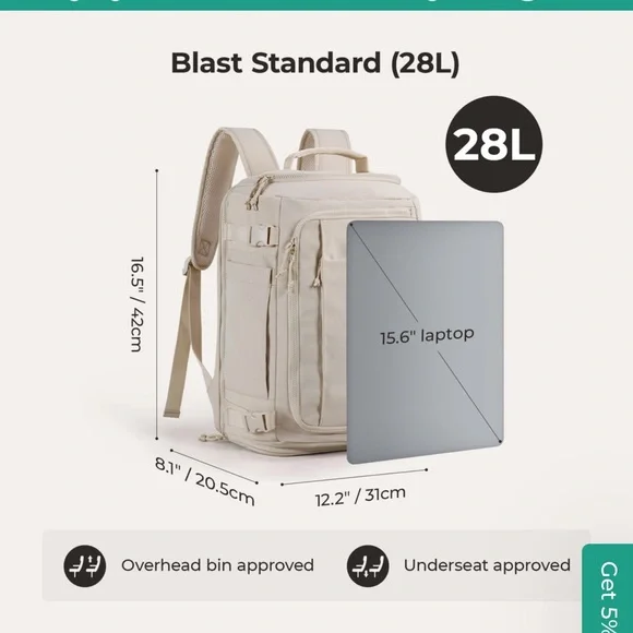 BAGSMART Blast Travel Backpack - Picture 2 of 11